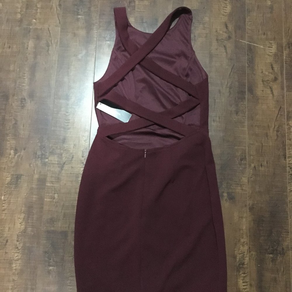 Mini dress with open back